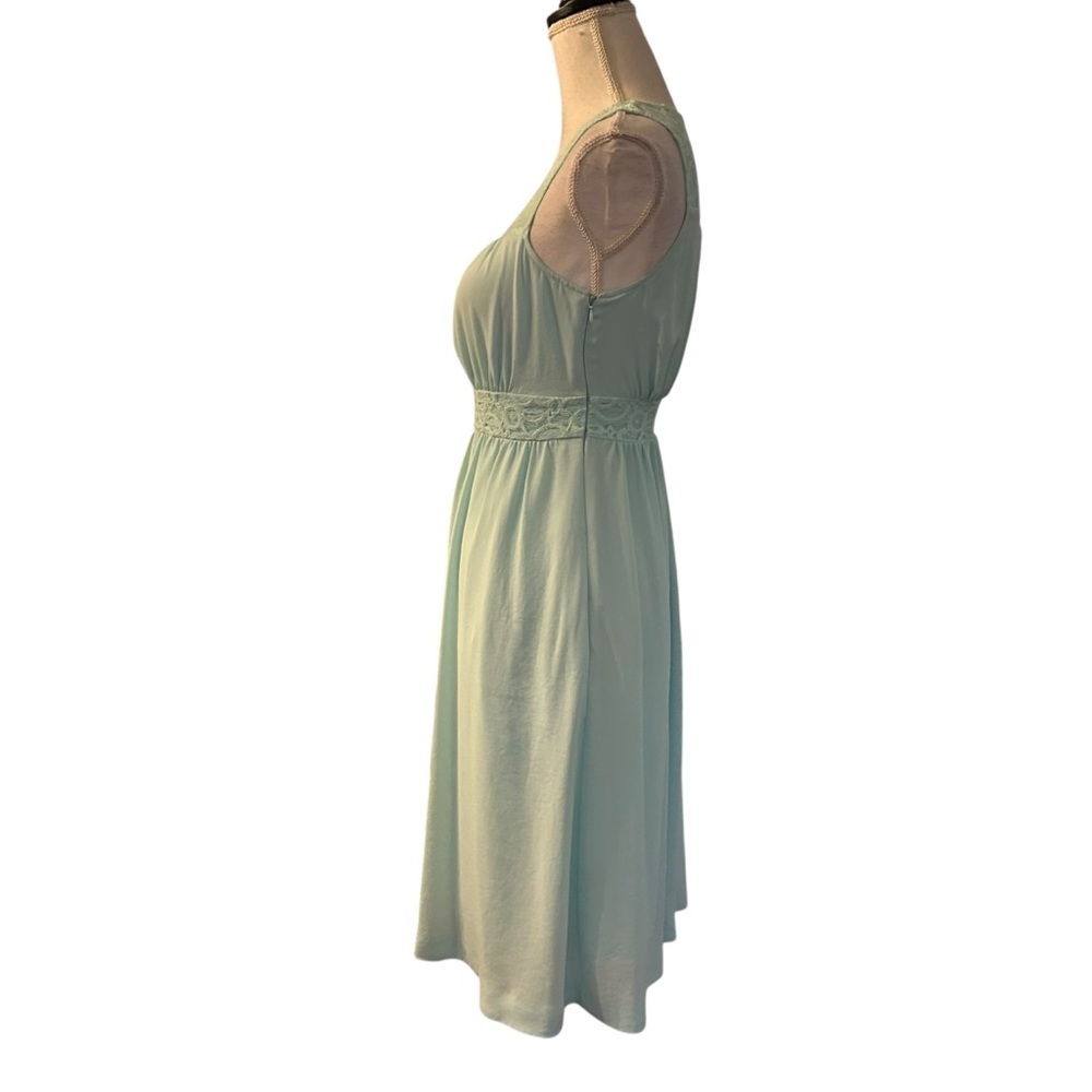 Anthropologie Lace-Yoke Dress Size 2 by HD in Paris Women’s SZ 0 in Sky Blue - Picture 4 of 9